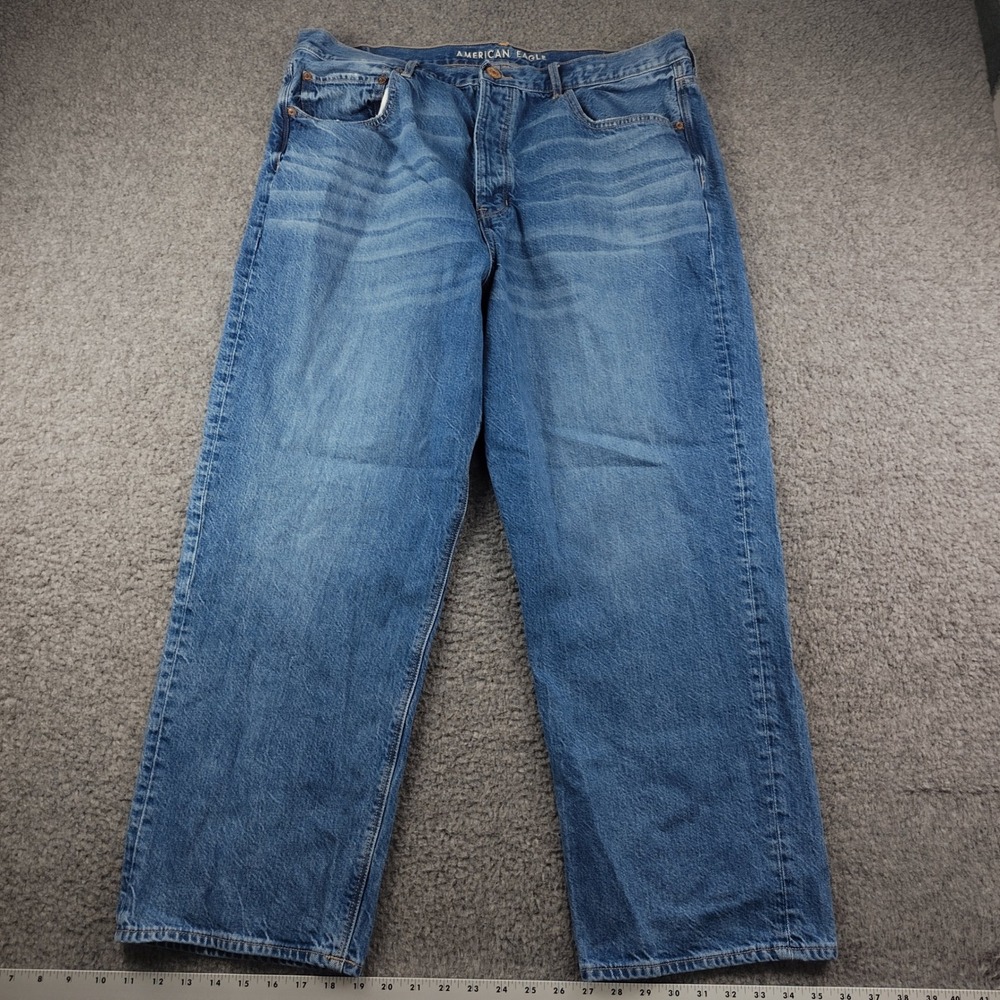 American Eagle Cotton Jeans 37x28 Sz 18 90s Boyfriend High Waisted Baggy EUC